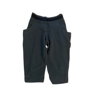 NWT Women 2 Exception De MixMind Gray Pants Cropped Barrel High Rise Pockets